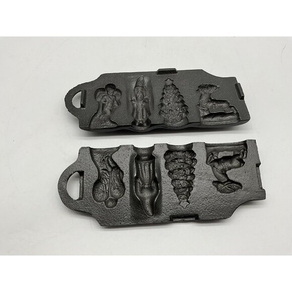 John Wright Vintage Christmas Cast Iron Candy Chocolate Mold USA Collectible #2 - Picture 6 of 14